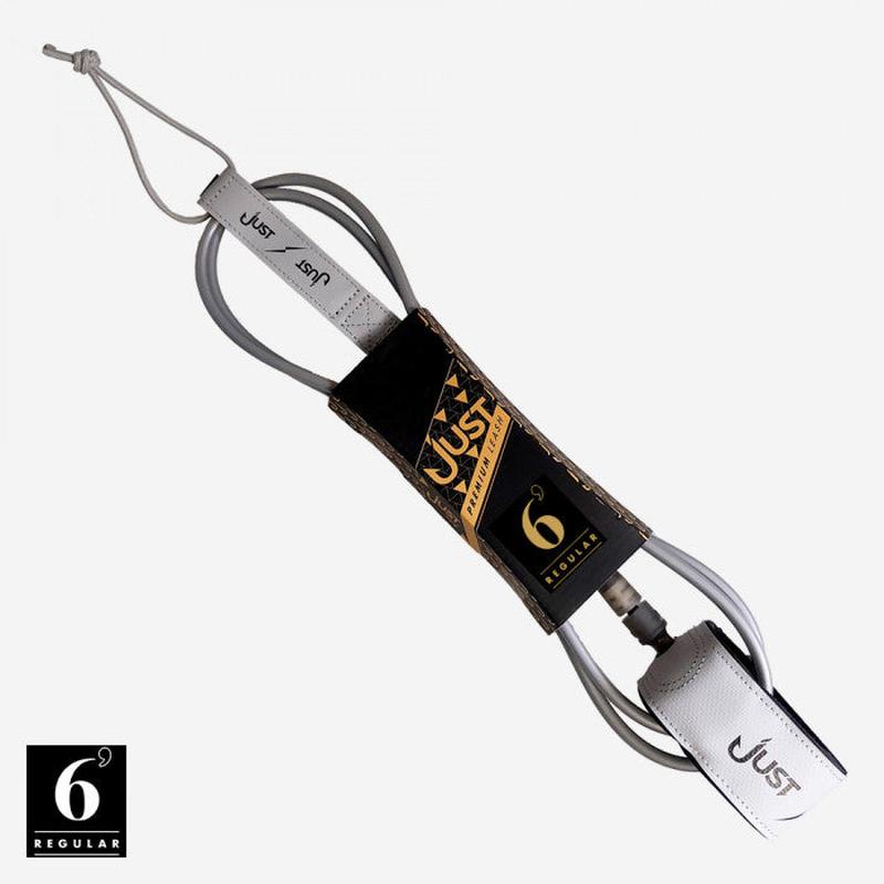 Just Leash Surf Premium 6'0" - Silver