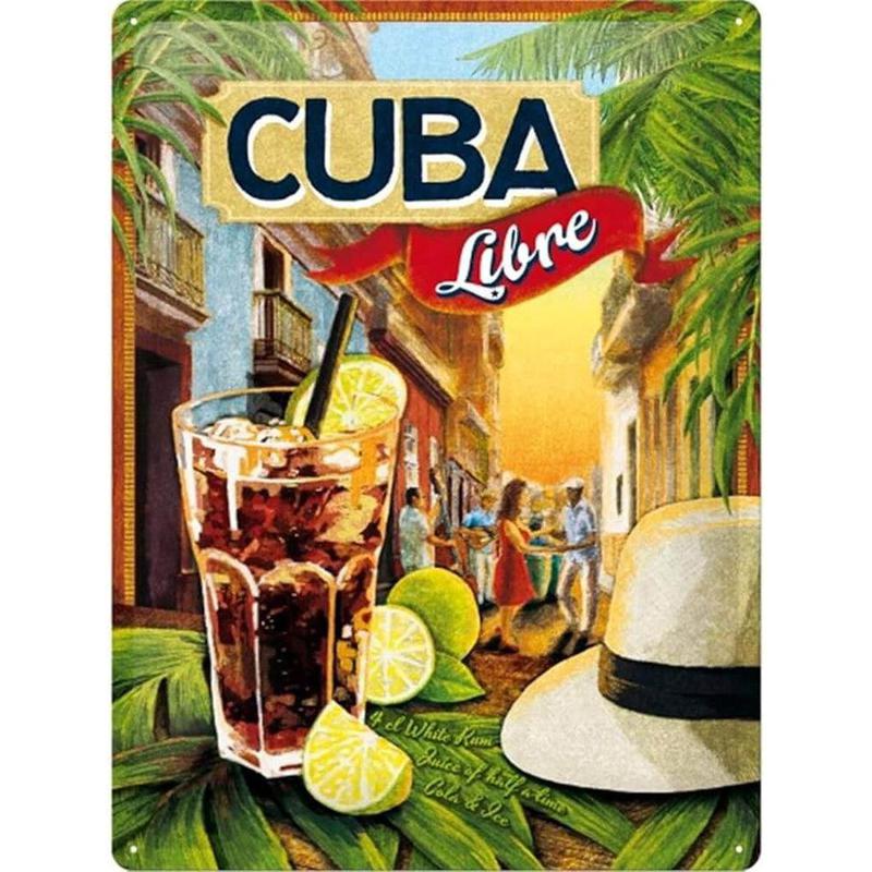 Nostalgic Art Blechschild 15 x 20cm - Cuba Libre
