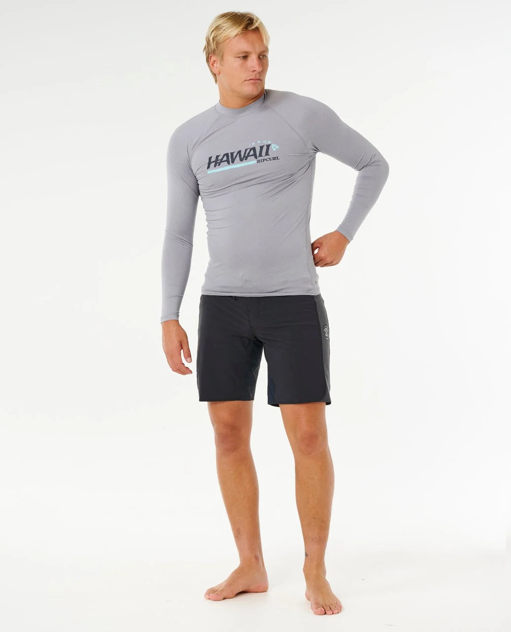 Rip Curl Hawaii Gritty UFP 50 Perf Langarm - grey marle