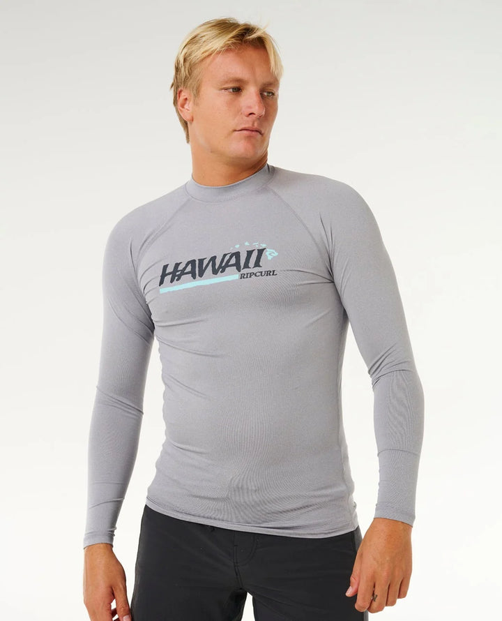 Rip Curl Hawaii Gritty UFP 50 Perf Langarm - grey marle