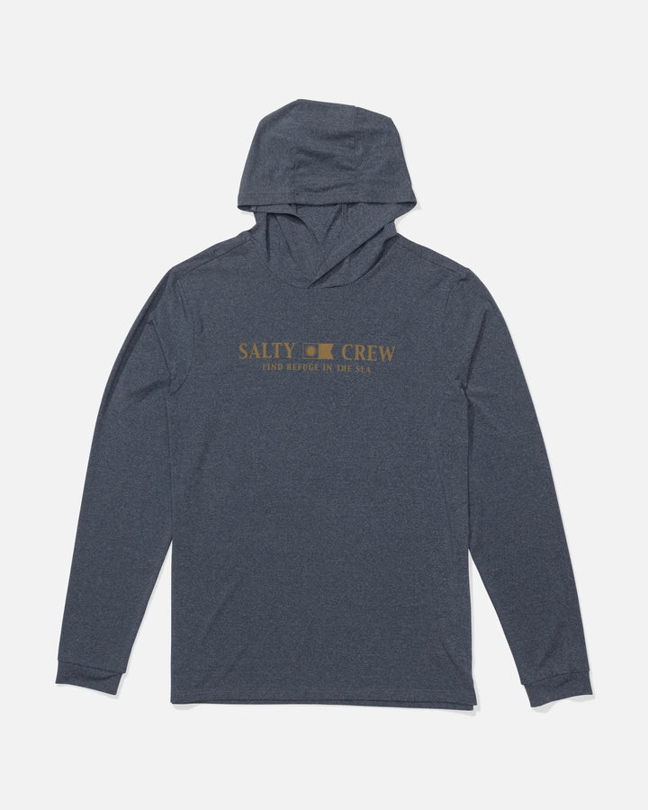 Salty Crew Herren Lycra Flagship Hood Langarm - Navy Heather