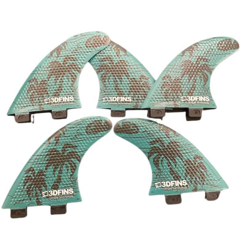 3DFins FCS I All Rounder Tri/Quad - juicy palm tree