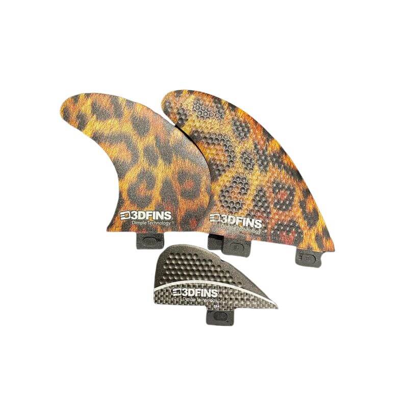 3DFins FCS I Pool Series 'AllRounder/Dimpster' - Leopard/B&W Tech