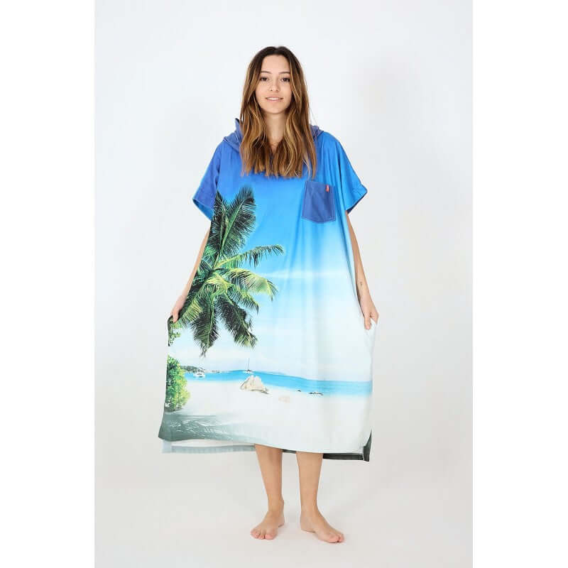 After Essential Surf MICRO FLEECE Poncho - tahiti