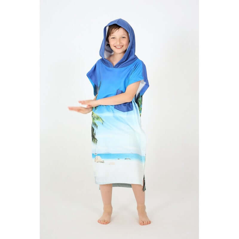 After Essentials Kinder Poncho Surf Mikrofaser - tahiti
