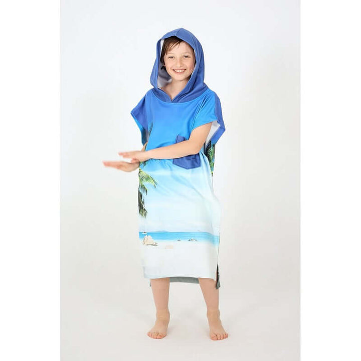 After Essentials Kinder Poncho Surf Mikrofaser - tahiti