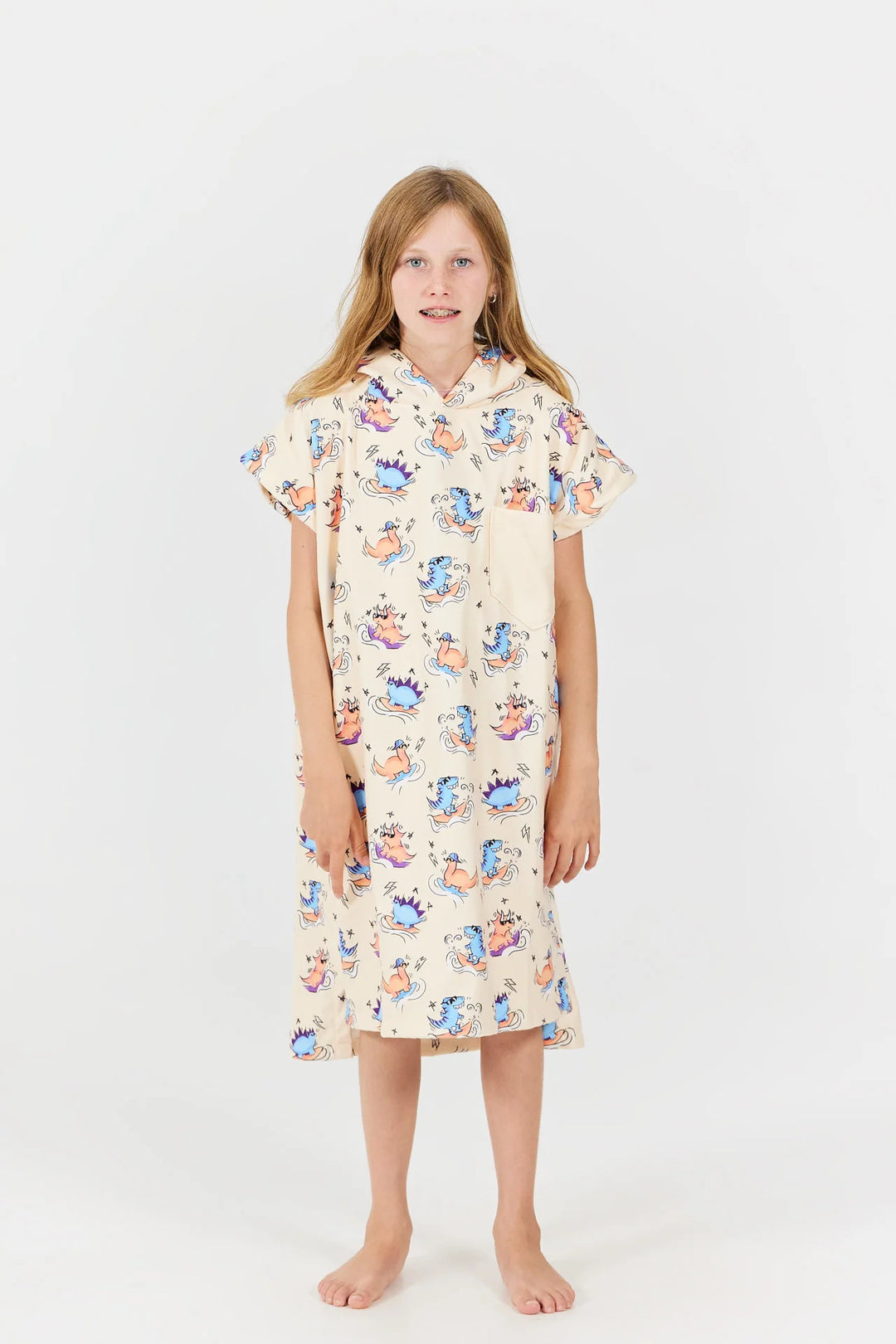 After Essentials Poncho Toddler Dino - Peach