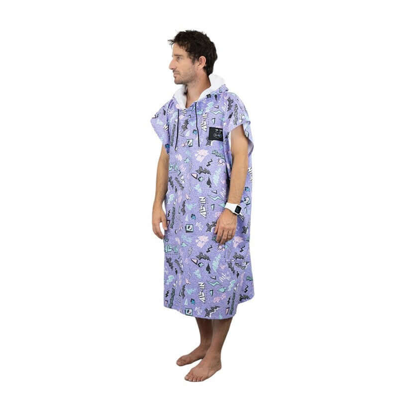 All-in Mikrofaser Bade Und Strand Poncho - pop 80 violet