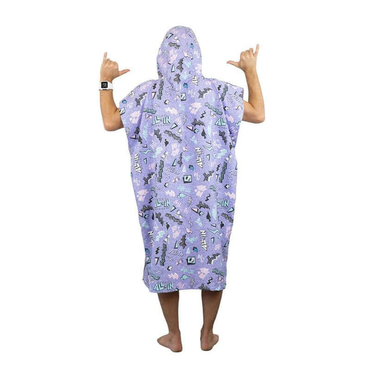 All-in Mikrofaser Bade Und Strand Poncho - pop 80 violet