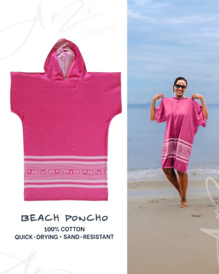 Arzi Beach Poncho Slimmer Fit - Sunrise Pink