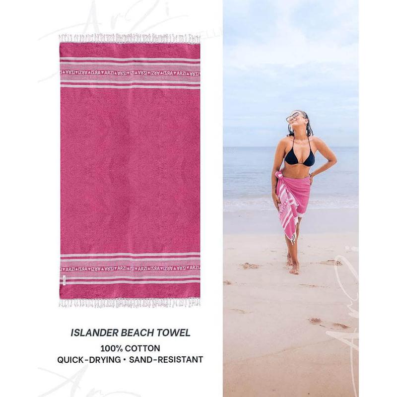 Arzi Beach Towel - sunrise pink