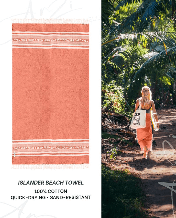 Arzi Beach Towel - tropical coral