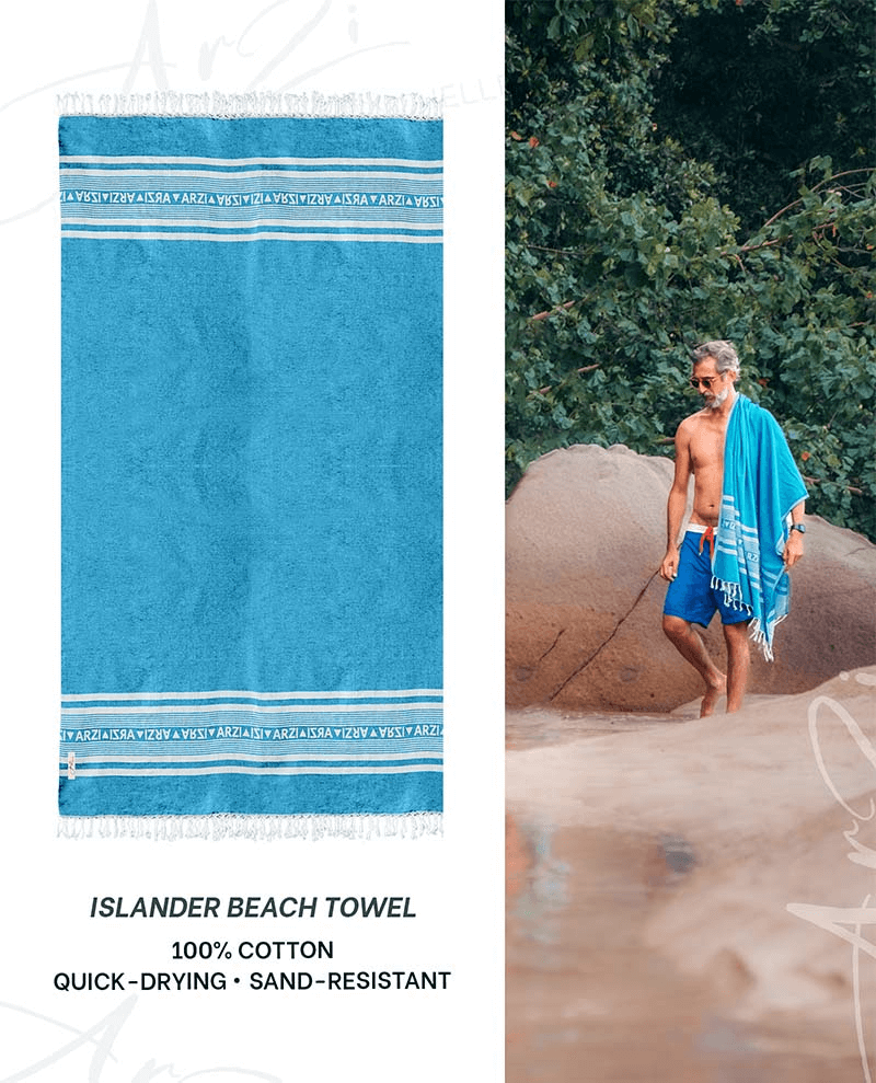 Arzi Beach Towel - tropical turquoise