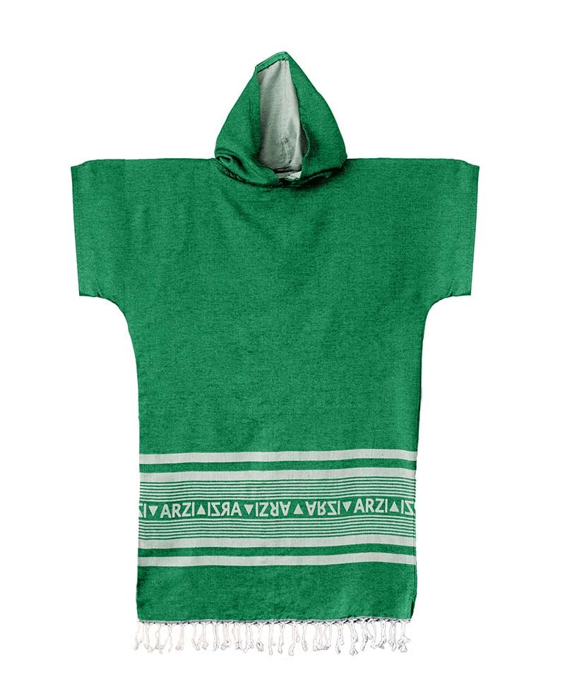 Arzi Hooded Poncho - CocoVert Green