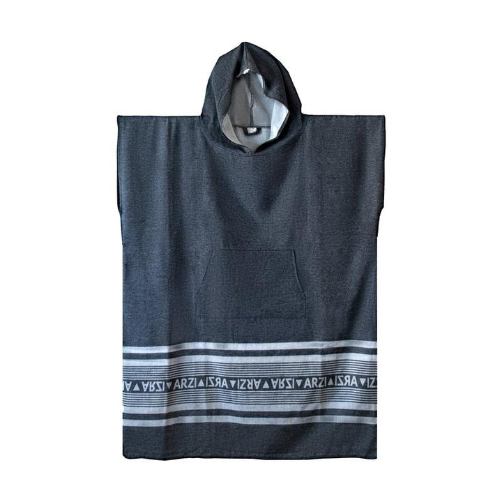 Arzi Hooded Poncho - Granitic Grey