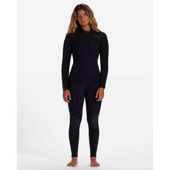 Billabong Damen 4/3mm Furnace Comp Chest Zip Neoprenanzug - midnight trails