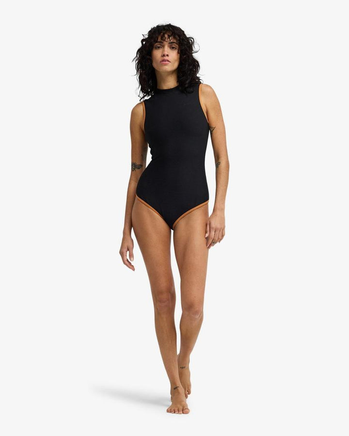 Billabong Damen Badeanzug Tanlines High Neck Glider 1Pc - Black