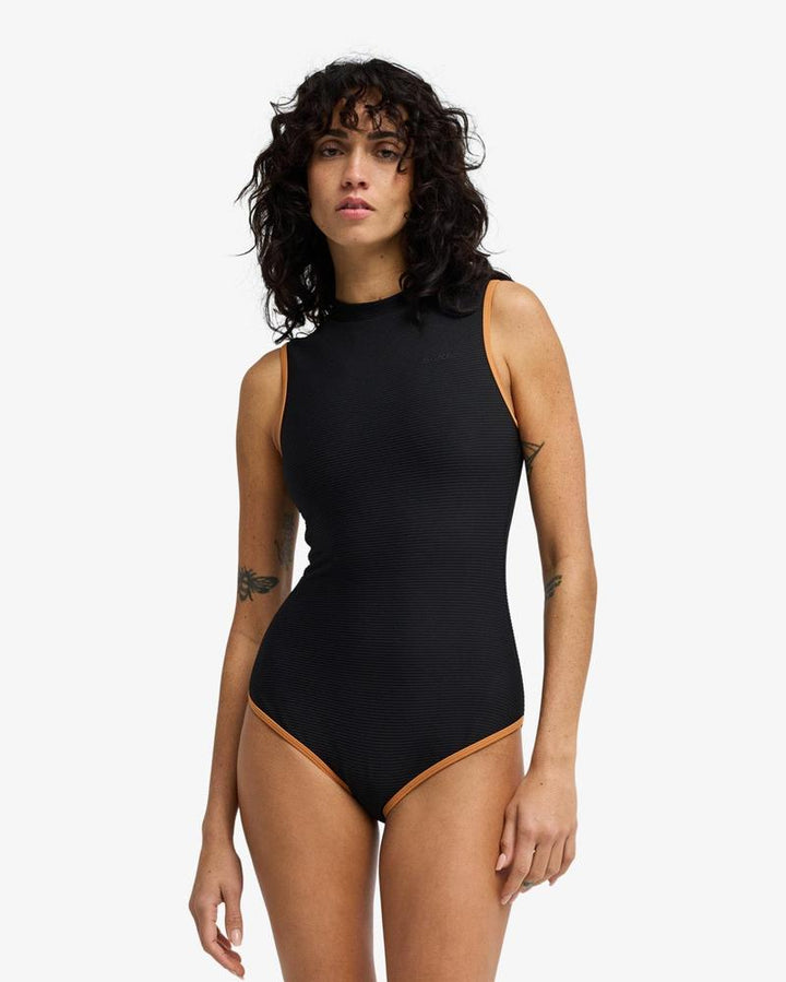 Billabong Damen Badeanzug Tanlines High Neck Glider 1Pc - Black
