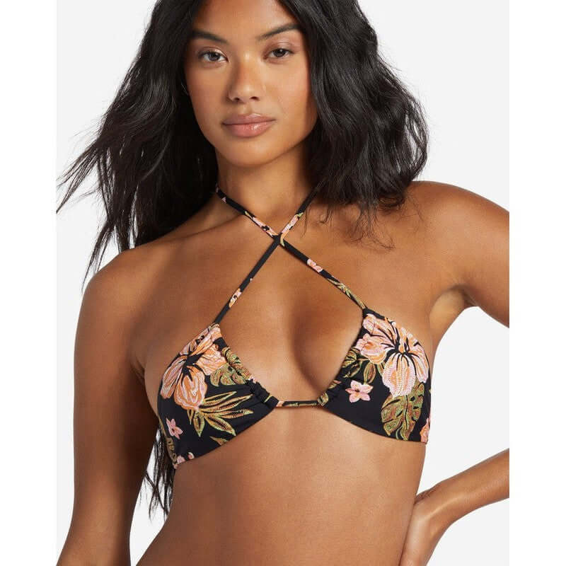 Billabong Damen Bikini Top Hooked on Tropics - Black Pebble