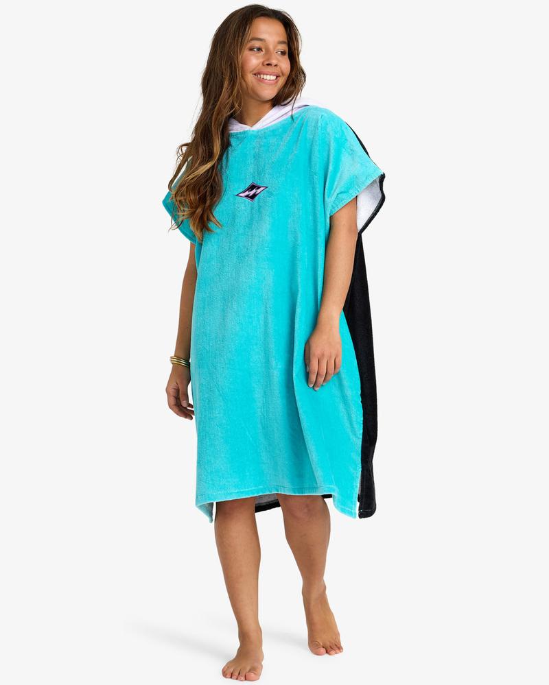Billabong Damen Poncho Hooded - Aqua Haze