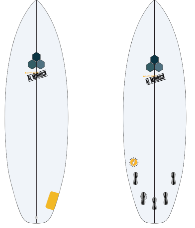 Channel Island Surfboards Happy Everyday 6'2" FCS II - clear