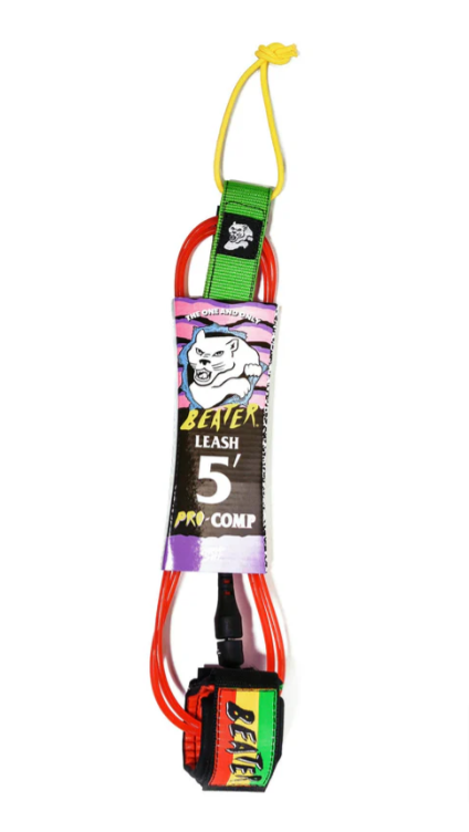 Catch Surf Beater 5'0" Pro Comp Leash - rasta