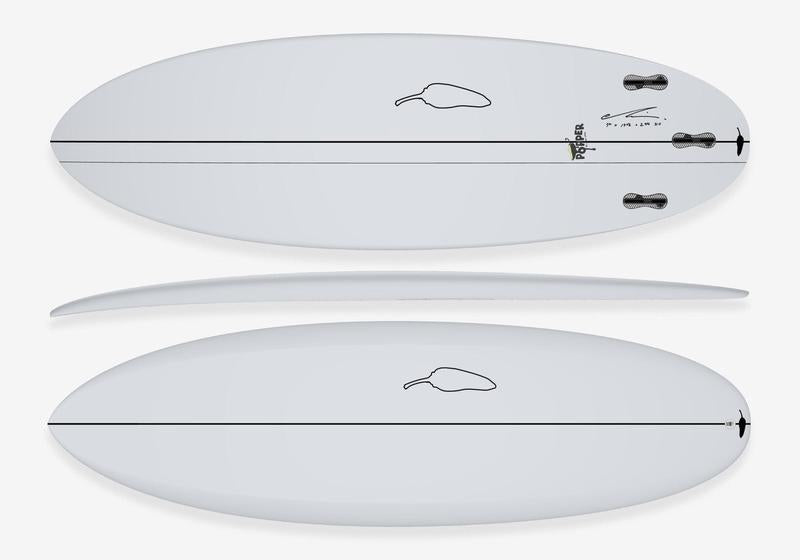 Chilli Popper Twinfin 5'6" Surfboard (30 Liter)