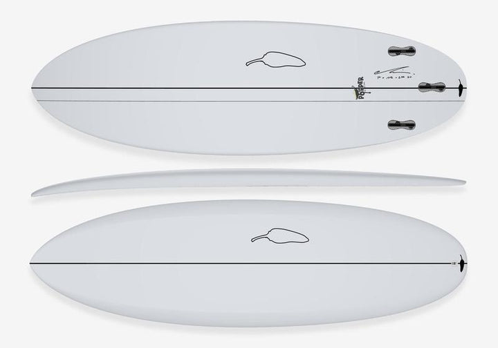 Chilli Popper Twinfin 5'6" Surfboard (30 Liter)