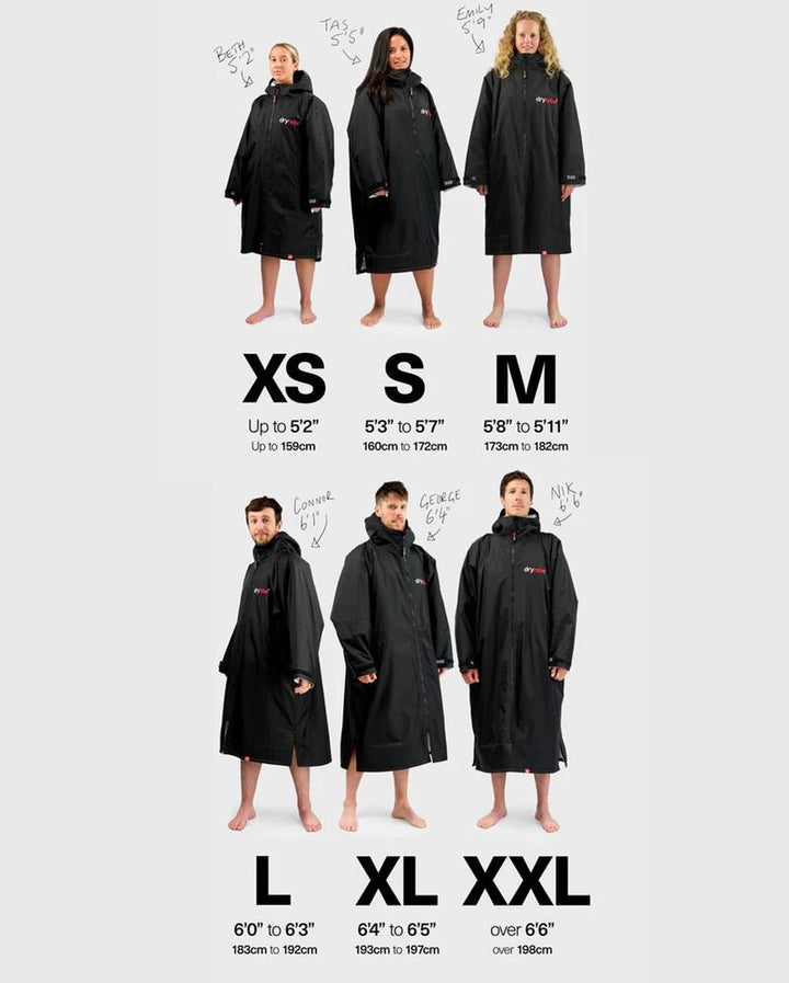 Dryrobe Poncho Advance Langarm V3 - black / grey