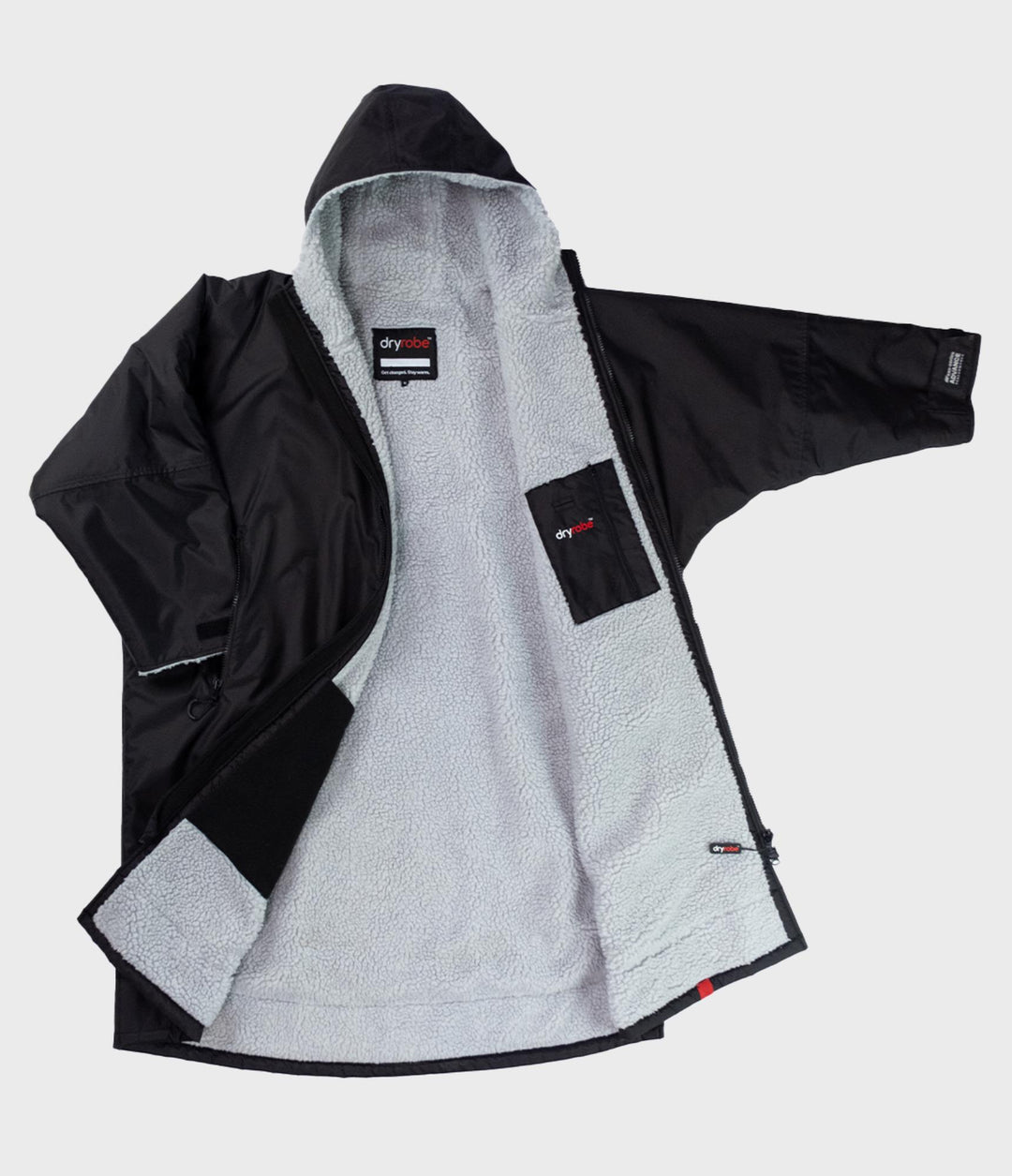 Dryrobe Poncho Advance Langarm V3 - black / grey