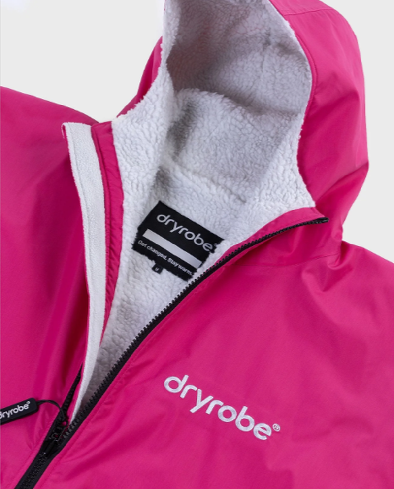 Dryrobe Poncho Advance Langarm - pink/hellgrau