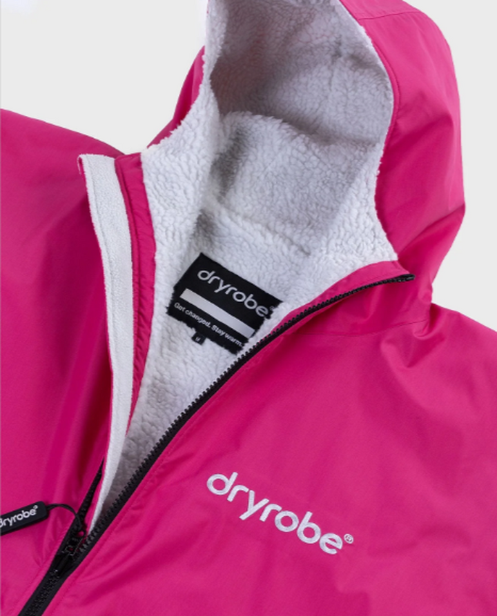 Dryrobe Poncho Advance Langarm - pink/hellgrau