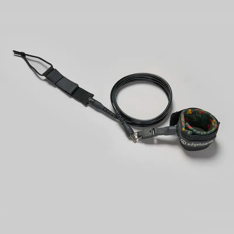 Edgeboards 6'0 Leash + releash montiert - schwarz