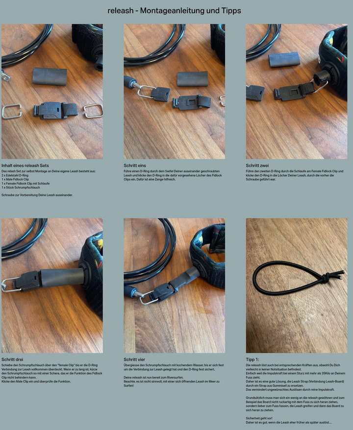 Edgeboards releash - zur Selbstmontage (ohne Leash)