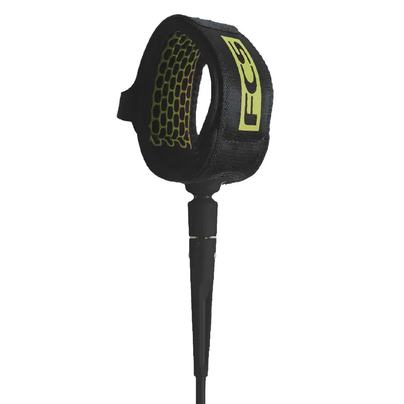FCS 5'0 Comp Essential Leash - Coal Lime