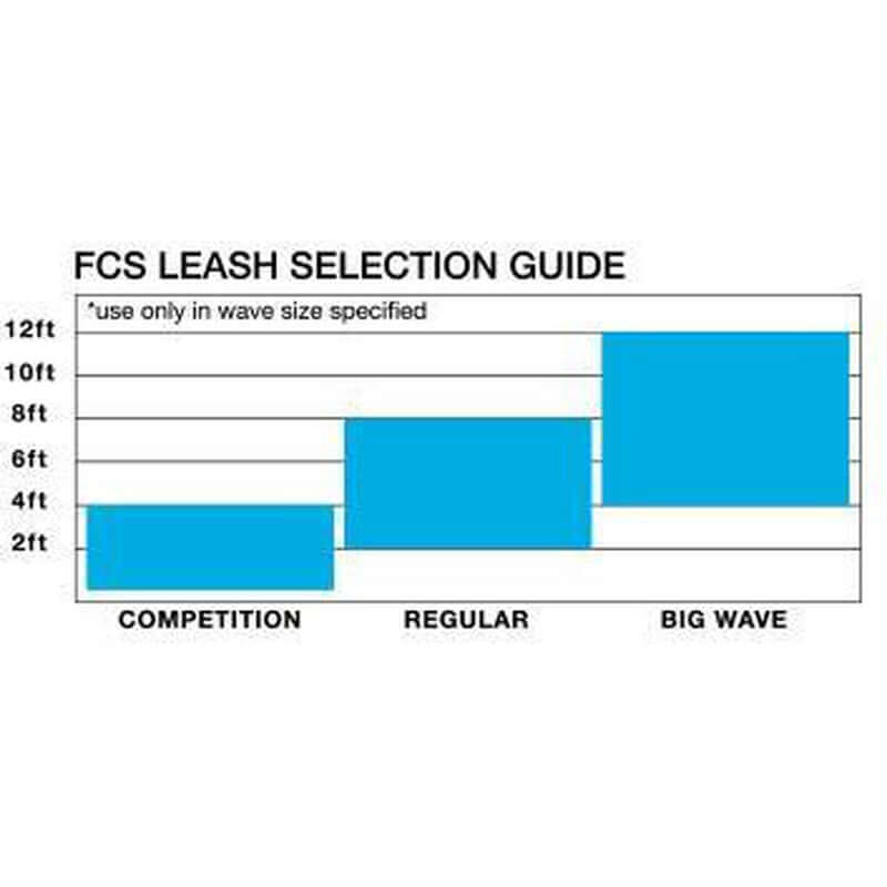 FCS 7'0" Regular Classic Leash - Black/Tranquil Blue