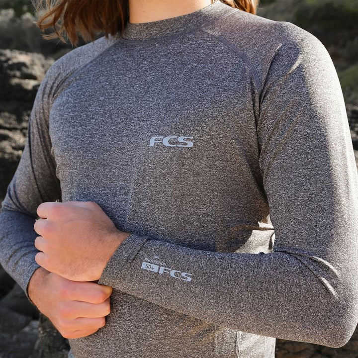 FCS Herren Lycra Essential langarm - Heather Grey