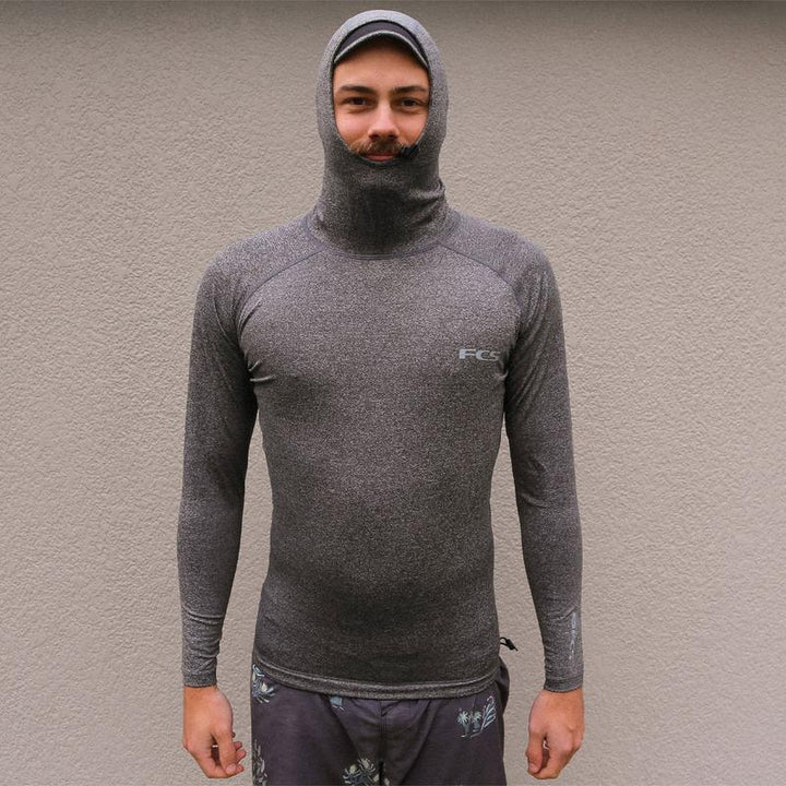 FCS Herren Lycra Hooded Essential langarm - Heather Grey