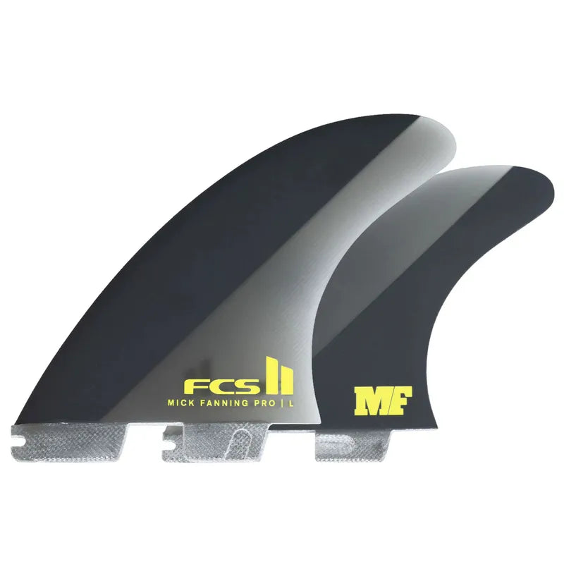 FCS II Carver Mick Fanning PRO Thruster Finnen - black / acid