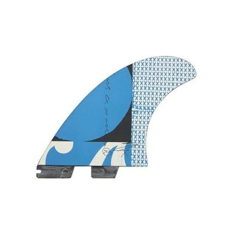 FCS II Deus Power Twin + Stabilizer PG Fins - blue/black/white