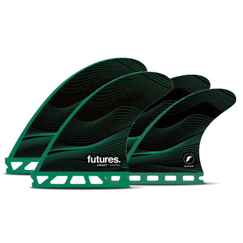 FUTURES Finnen Quad Fin Set F6 Honeycomb Legacy Neutral Meidum