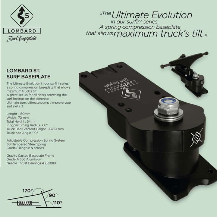 Flying Wheels Lombard Surfskate Basisplatte Achse