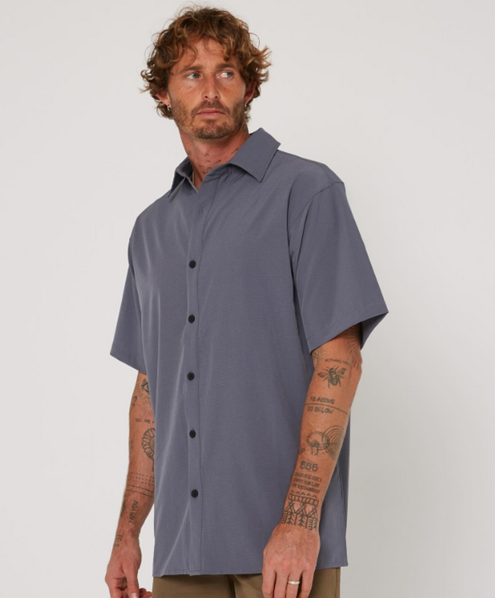 Follow Herren Lycra Tech Shirt Kurzarm - Slate