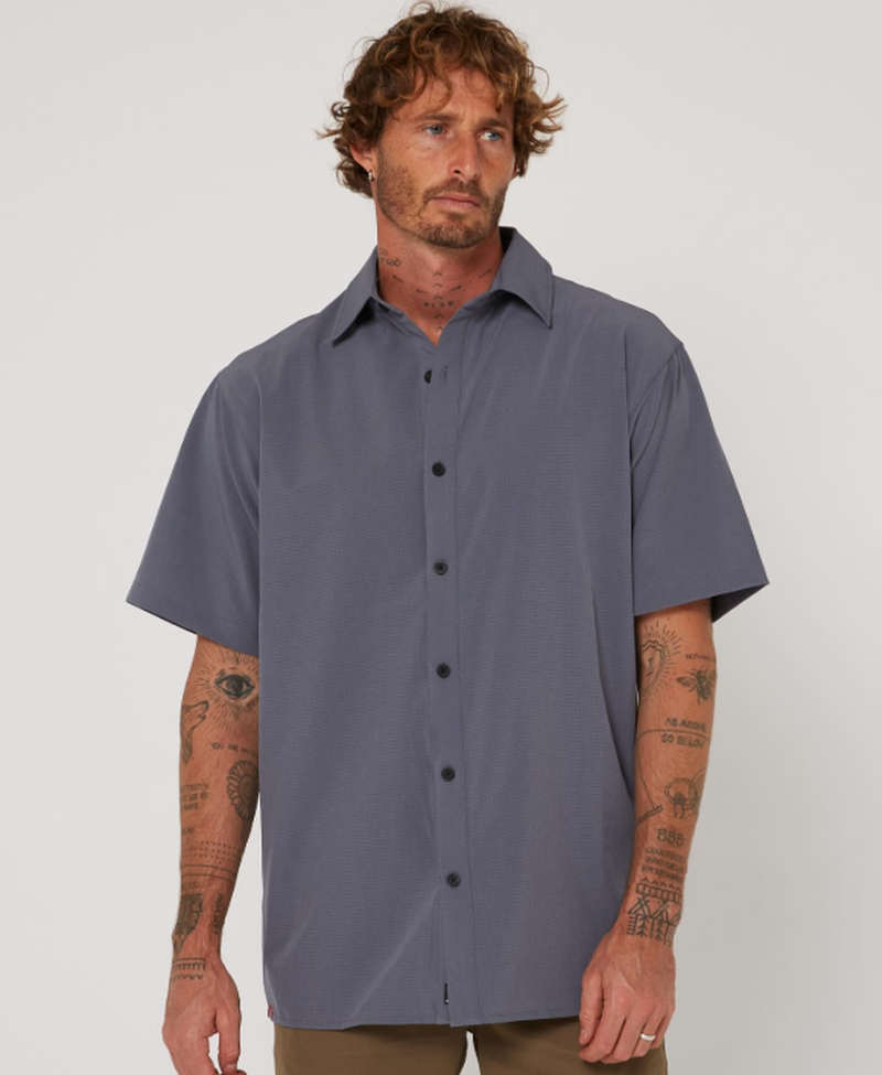 Follow Herren Lycra Tech Shirt Kurzarm - Slate