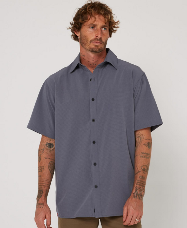 Follow Herren Lycra Tech Shirt Kurzarm - Slate