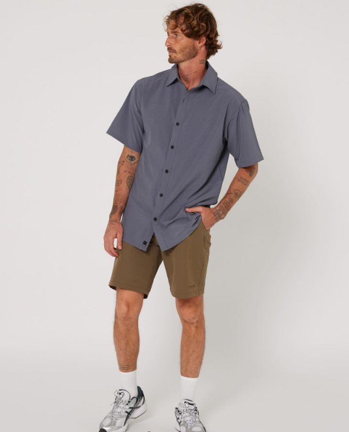 Follow Herren Lycra Tech Shirt Kurzarm - Slate