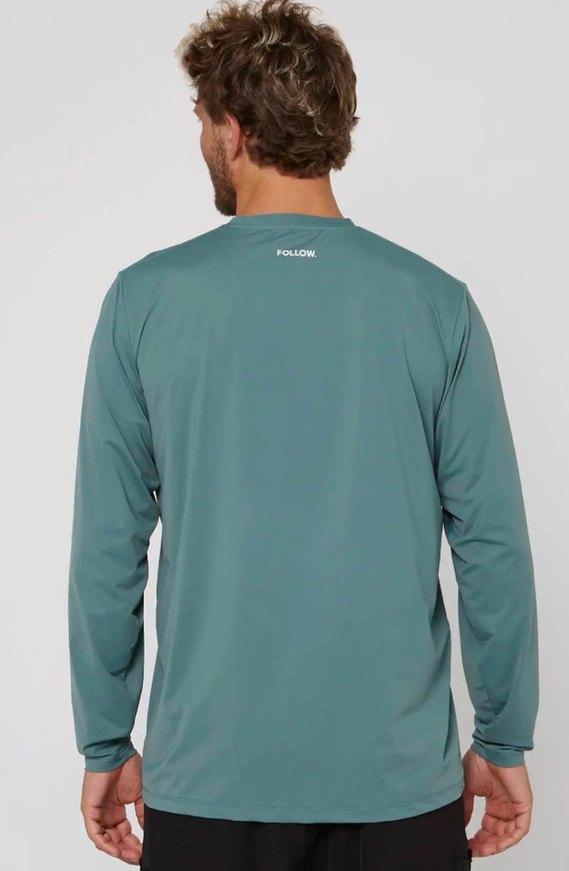 Follow Herren Lycra Water Tee Langarm - Olive