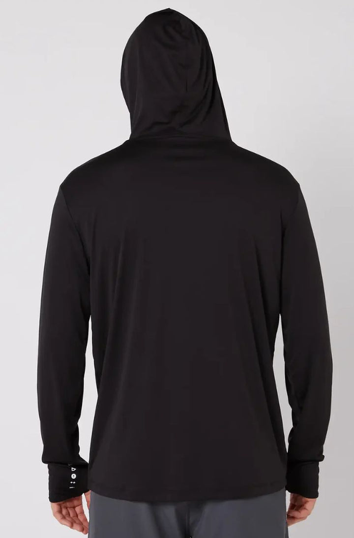 Follow Herren Surfshirt Langarm mit Hood - Black