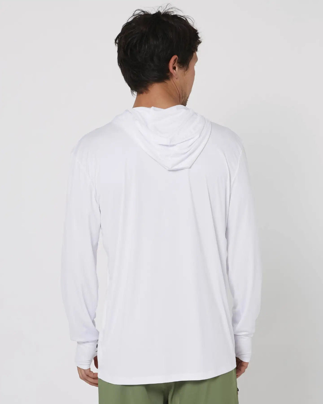 Follow Herren Surfshirt Langarm mit Hood - White