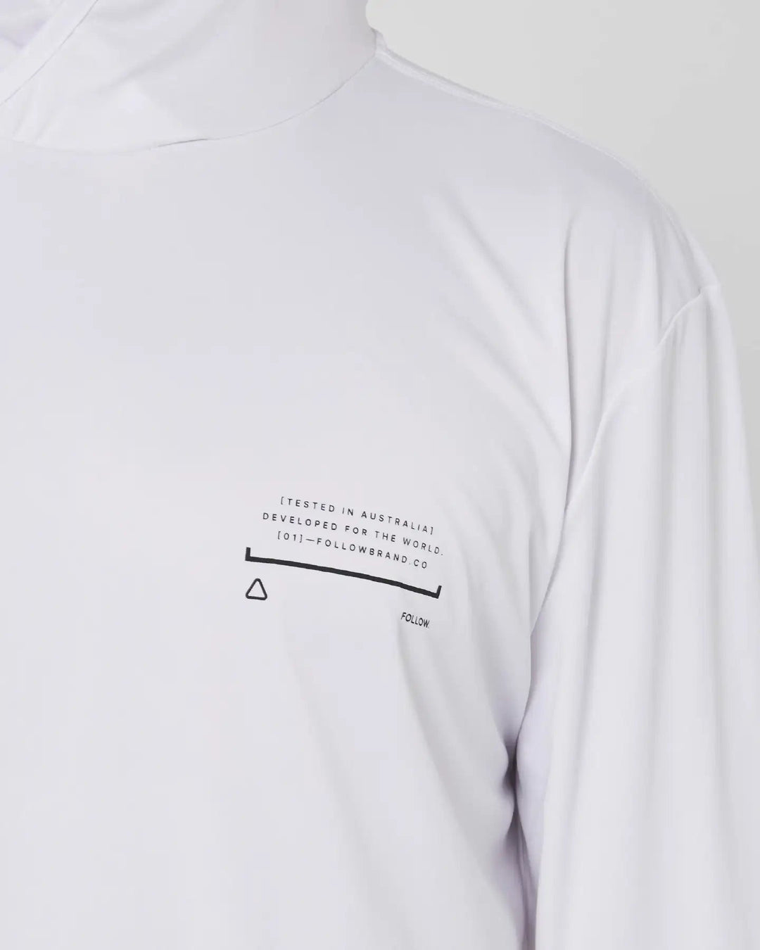 Follow Herren Surfshirt Langarm mit Hood - White